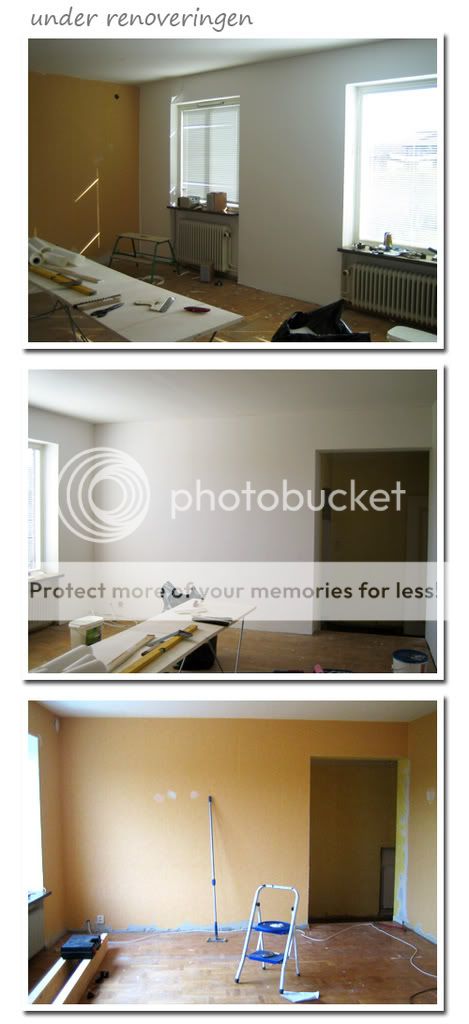 Vardagsrummet under renovering