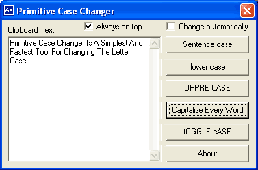 change text case change case
